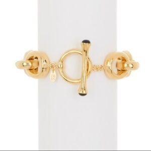 Rivka Friedman 18K Gold Clad Black Onyx Toggle NWT